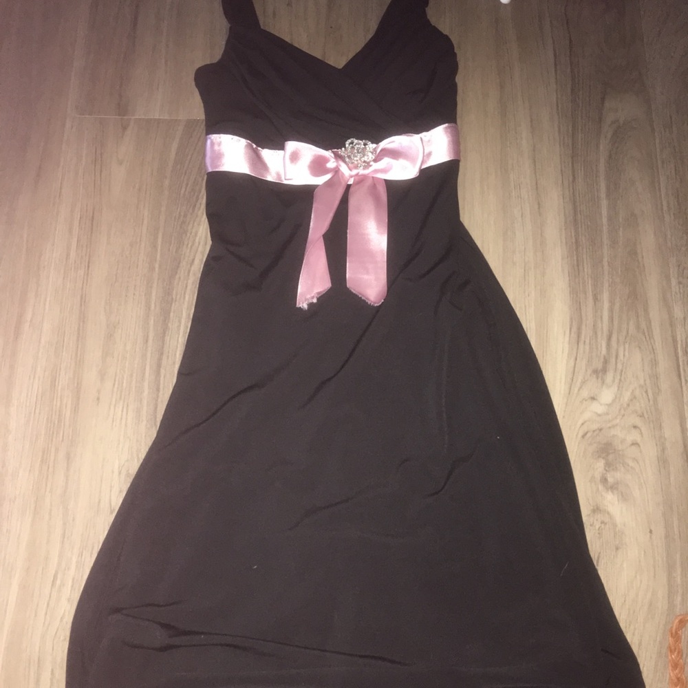 Black formal dress, lace at bottom